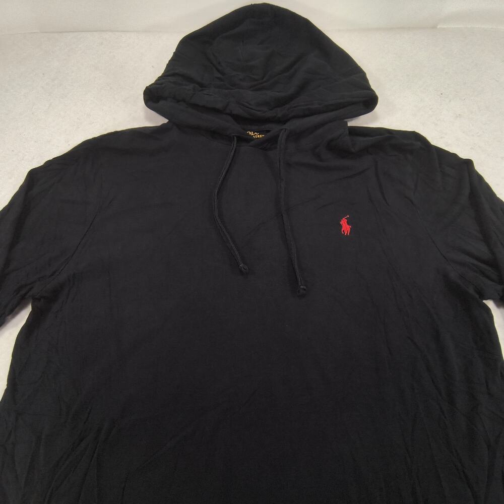 Polo Ralph Lauren Pullover Long Sleeve Outdoor Hoodie Mens Size Large L Black